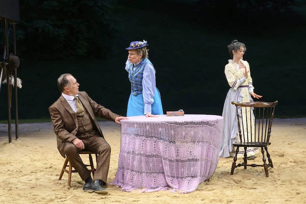 Kurt Rhoads, Nance Williamson and Helen Cespedes in The Matchmaker
