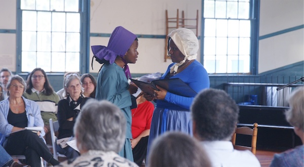 Cleo Reed as Betty and Aviva Jaye as Phebe in September. Jaye will portray Phebe again in the Beacon performance.