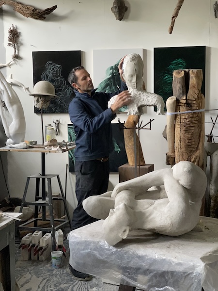 Alzamora works in his Beacon studio.Photos provided